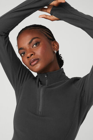 Alo Yoga Alosoft 1/2 Zip Rapid Pullover - Anthracite in Kuwait