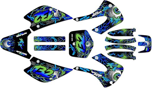 Graphics Kit for Kawasaki KX85 / KX100 (2001-2013) CORE Series Green 16 Mil - Dirt pit bike motorcycle stickers, dirtbike racing automotive decal motocross accessories no-plastics in Saudi Arabia