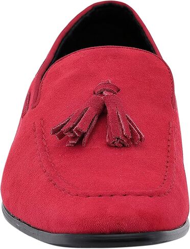Amali Heath - Mens Dress Shoes with Gunmetal Horn Tassels with Luxurious Velvet - Formal Loafers for Men - The Original Smoking Men Slip-On in Saudi Arabia
