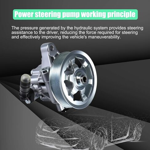 مضخة توجيه كهربائية مع بكرة متوافقة مع 2002-2006 Acura RSX 2.0L 2006-2008 TSX 2.4L 2006-2007 Honda Accord 2.4L 2002-2011CR-V 2.4L 2006-2011 العنصر 2.4L 21-5419 in Kuwait