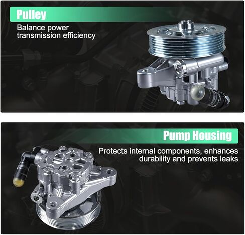 مضخة توجيه كهربائية مع بكرة متوافقة مع 2002-2006 Acura RSX 2.0L 2006-2008 TSX 2.4L 2006-2007 Honda Accord 2.4L 2002-2011CR-V 2.4L 2006-2011 العنصر 2.4L 21-5419 in Kuwait
