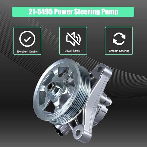 مضخة توجيه كهربائية مع بكرة متوافقة مع 2002-2006 Acura RSX 2.0L 2006-2008 TSX 2.4L 2006-2007 Honda Accord 2.4L 2002-2011CR-V 2.4L 2006-2011 العنصر 2.4L 21-5419 in Kuwait