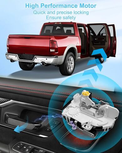 Door Lock Latch Actuator Fit for Dodge Ram 1500 2500 3500 Jeep Patriot, Power Lock Actuator Motor Replace 931-081 68079094AA 4589420AD, Front Right Passenger Side in Saudi Arabia