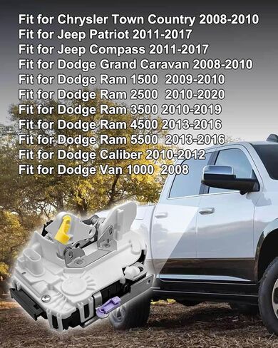 Door Lock Latch Actuator Fit for Dodge Ram 1500 2500 3500 Jeep Patriot, Power Lock Actuator Motor Replace 931-081 68079094AA 4589420AD, Front Right Passenger Side in Saudi Arabia