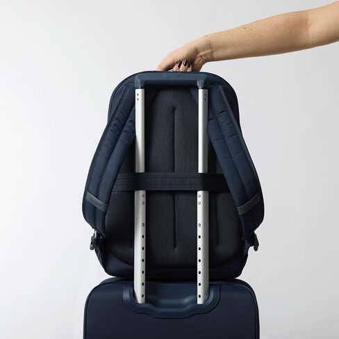 حقيبة ظهر Samsonite Elevation Plus - نسيج الجسم Recyclex® RPET مع جيب مخبأ سريع الوصول - يمتد 1.5 بوصة - حامل AirTag ™ - حقيبة الكمبيوتر المحمول - أزرق منتصف الليل in Kuwait