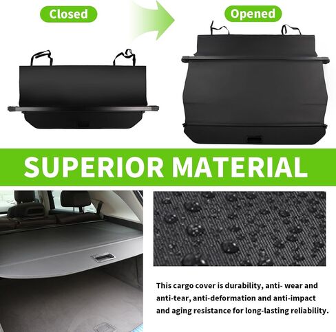 Cargo Cover for Honda Pilot 2016 2017 2018 2019 2020 2021 2022 Trunk Cover Pilot Accessories Rear Trunk Security Cover Shielding Shade, Black in Saudi Arabia