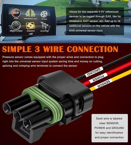 98605 Universal Sensor Input for EAS System - Compatible with Edge CS, CS2, CTS, CTS2 and CTS3 Devices, Quick Connect Sensor Input Wiring Harness Accessory Kit - 5 Volt in Saudi Arabia