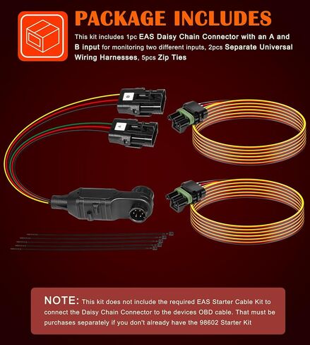 98605 Universal Sensor Input for EAS System - Compatible with Edge CS, CS2, CTS, CTS2 and CTS3 Devices, Quick Connect Sensor Input Wiring Harness Accessory Kit - 5 Volt in Saudi Arabia
