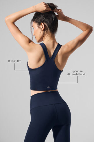 ألو يوجا إيربراش ريل برا تانك - كحلي in Kuwait