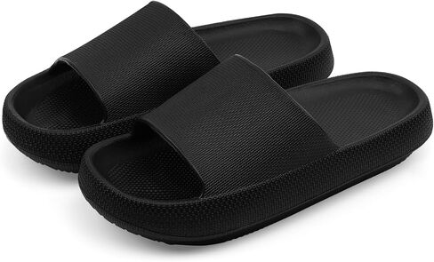 JENN ARDOR Pillow Slippers for Women and Men - Extra Soft Thick Sole Non-Slip Slides, Open Toe Cloud Sandals for House Bathroom Beach Spa in Saudi Arabia