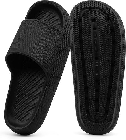 JENN ARDOR Pillow Slippers for Women and Men - Extra Soft Thick Sole Non-Slip Slides, Open Toe Cloud Sandals for House Bathroom Beach Spa in Saudi Arabia