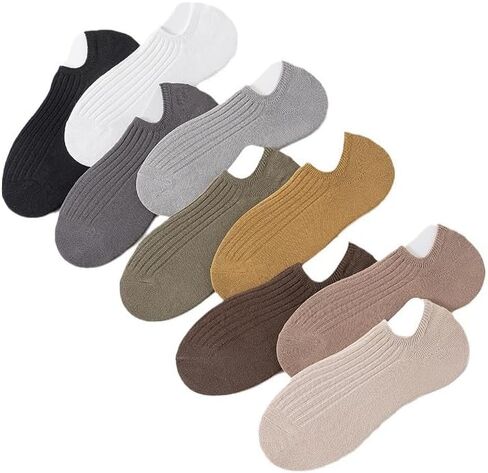 4 Pairs Low Cut Solid Color Mesh Breathable Invisible Socks, Summer Thin Light Sweat-absorbing Non-slip Sports for Men Size 6.5-11 in Saudi Arabia