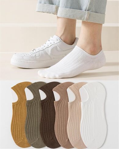 4 Pairs Low Cut Solid Color Mesh Breathable Invisible Socks, Summer Thin Light Sweat-absorbing Non-slip Sports for Men Size 6.5-11 in Saudi Arabia