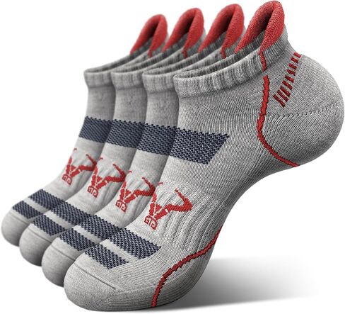 Men's Ankle Socks 4Pairs-Athletic Running Socks Cushioned No Show Breathable-Arch Support in Saudi Arabia