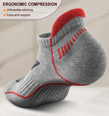 Men's Ankle Socks 4Pairs-Athletic Running Socks Cushioned No Show Breathable-Arch Support in Saudi Arabia