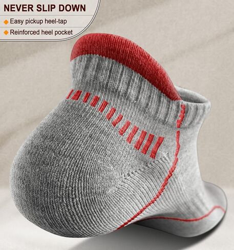 Men's Ankle Socks 4Pairs-Athletic Running Socks Cushioned No Show Breathable-Arch Support in Saudi Arabia