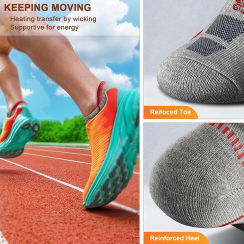 Men's Ankle Socks 4Pairs-Athletic Running Socks Cushioned No Show Breathable-Arch Support in Saudi Arabia