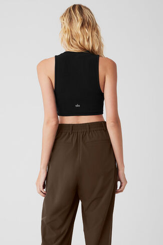 ألو يوجا ويلنس ريب فلاونت تانك - أسود in Kuwait