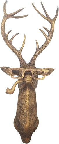 Animal Head Wall Decor, Deer Resin Animal Sculptures, Rustic Resin Head Wall Mount Art Decoration for Living Room Bedroom Office in Saudi Arabia