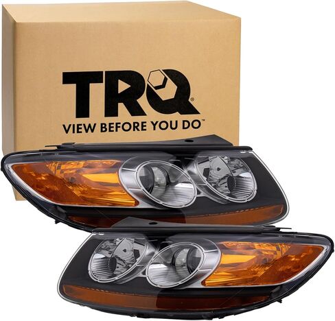 TRQ Headlight Assembly Set Headlights Compatible with 2007-2009 Hyundai Santa Fe HY2502150 HY2503150 in Saudi Arabia