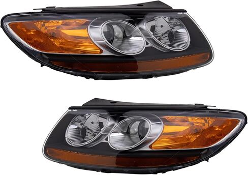 TRQ Headlight Assembly Set Headlights Compatible with 2007-2009 Hyundai Santa Fe HY2502150 HY2503150 in Saudi Arabia