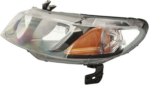 TRQ 2 Piece Headlight Assembly Set Driver & Passenger Side Compatible with 2006-2008 Honda Civic Hybrid 2009-2011 Civic 4 Door HO2502127 HO2503127 in Saudi Arabia