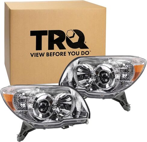 مجموعة المصابيح الأمامية TRQ مجموعة المصابيح الأمامية المتوافقة مع 2006-2009 Toyota 4Runner بدون حزمة رياضية TO2502164 TO2503164 in Saudi Arabia