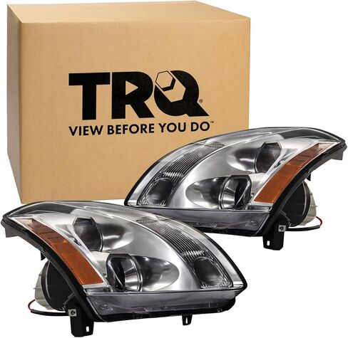 TRQ Headlight Assembly Set Halogen Headlights Compatible with 2004-2006 Nissan Maxima NI2502150 NI2502183 NI2503150 NI2503183 in Saudi Arabia