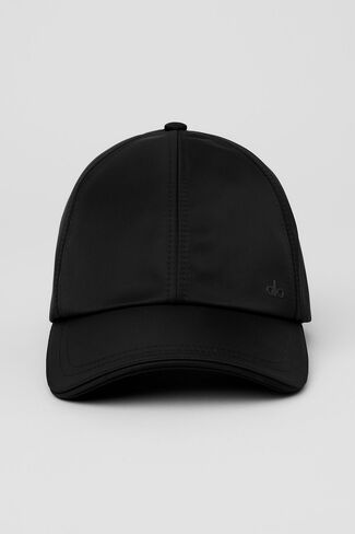 Alo Yoga Satin Off-Duty Cap - Black - Black / One Size in Kuwait