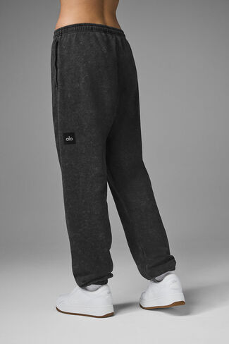 بنطال رياضي Alo Yoga Chill Vintage Wash - غسيل أسود in Kuwait