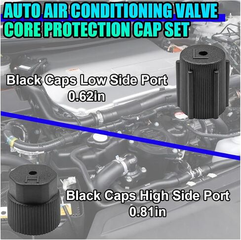 17 قطعة مجموعة صمامات تكييف هواء السيارة الأساسية، R12 R134a Teflon Seal Refrigeration A/C System Cap & Valve Kits مع أداة إزالة لمنافذ خدمة تكييف الهواء ذات الضغط العالي/المنخفض وأنظمة التدفئة والتهوية وتكييف الهواء (HVAC) in Saudi Arabia