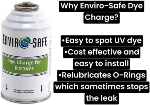 Generic Leak Detector Dye Charge for 1234YF Systems + Simple Installation Hose (3 Can Kit) in Saudi Arabia