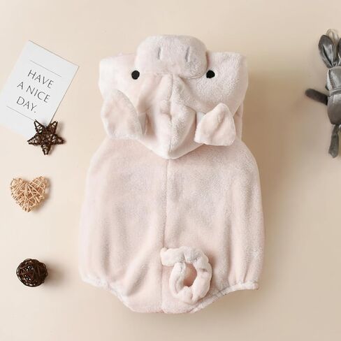 بدلة رومبير بقلنسوة للأطفال الصغار والأولاد والبنات على شكل حيوانات كرتونية، ملابس تنكرية للهالوين، ملابس خريف وشتاء بأكمام طويلة in Kuwait