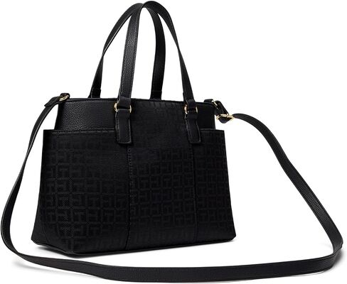 Tommy Hilfiger Evelyn II Convertible Satchel-Square Monogram Jacquard in Saudi Arabia