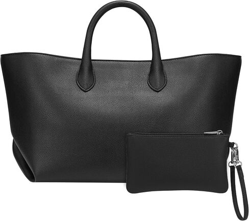 CHUNLI Leather Tote Bag for Women, Large Top-handle Handbags with Detachable Pocket for Work Travel Events Casual in Kuwait