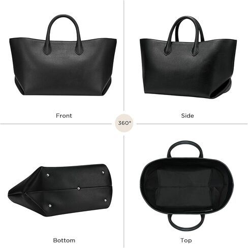 CHUNLI Leather Tote Bag for Women, Large Top-handle Handbags with Detachable Pocket for Work Travel Events Casual in Kuwait