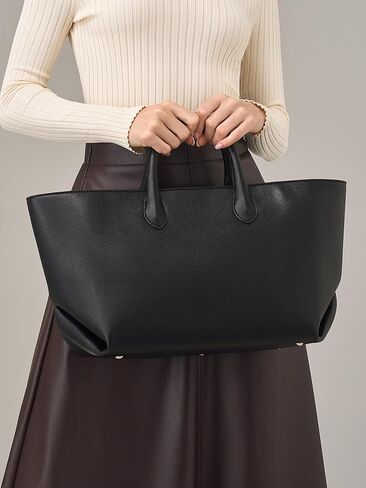 CHUNLI Leather Tote Bag for Women, Large Top-handle Handbags with Detachable Pocket for Work Travel Events Casual in Kuwait