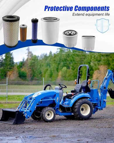 ULZOZN Filter Kit Fit for LS Tractor MT125, Oil Fuel Hydraulic Oil Filter Replace 11930535150 40358122 40049450 40195621 40220109 in Saudi Arabia