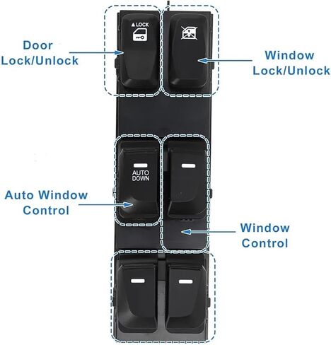 Power Master Window Switch Control Button 93570-2S1509 16 Pins 1Pcs in Saudi Arabia
