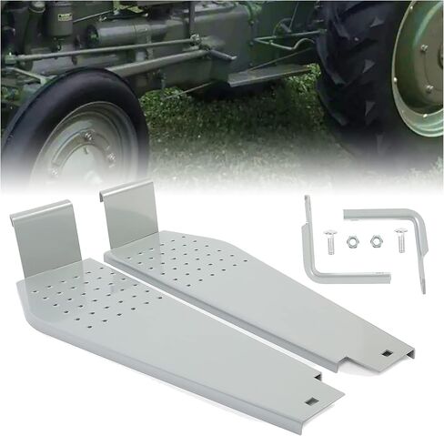 ECOTRIC متوافق مع Massey Ferguson Ford Tractor 2N 9N 135 MF 35 MF 35UK TE20 TEA20 TO20 TO30 TO35 لوحات خطوة مع أقواس فولاذية لليد اليمنى واليسرى in Saudi Arabia