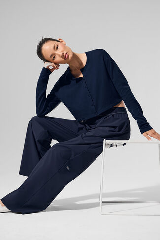 ألو - بنطلون يوجا سوت أب (طويل) - كحلي in Kuwait