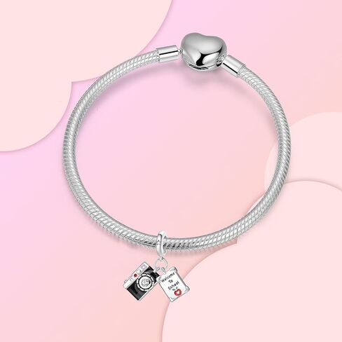 Super Mom My Hero Charm 925 Sterling Silver Charm Fits Women's Charm Bracelet & Necklace Valentine's Day Mother's Day Jewelry Gifts for Women in Kuwait