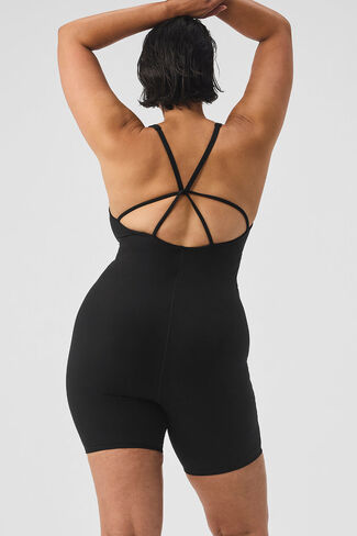 Alo Yoga Alosoft Center Stage Onesie - Black in Saudi Arabia