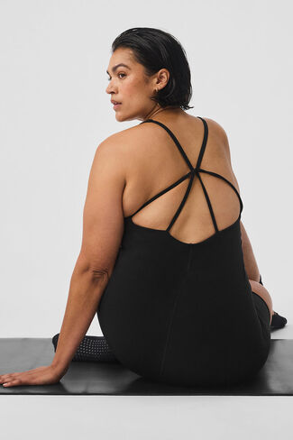 Alo Yoga Alosoft Center Stage Onesie - Black in Saudi Arabia