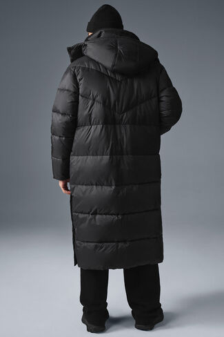 Alo Yoga Gold Rush Puffer Trench - Black in Saudi Arabia