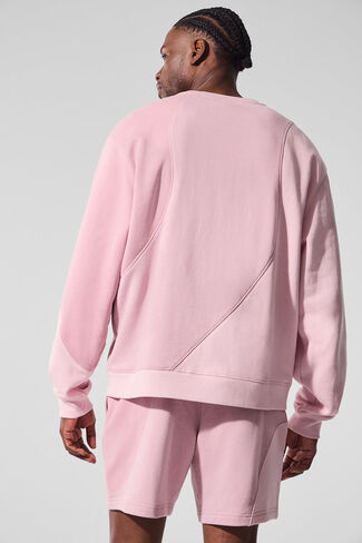 بلوفر Alo Yoga Make Waves برقبة دائرية - لون وردي غروب الشمس in Kuwait