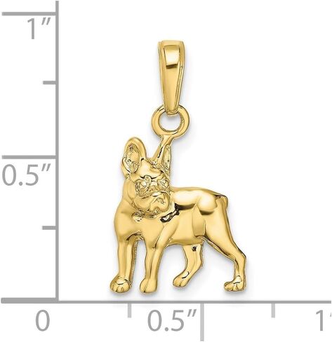 10k Yellow Gold French Bulldog Pendant for Women or Unisex Wear, Real Dog Charm with Detailed Design, Symbol of Loyalty and Affection, Animal Jewelry for Necklace or Bracelet, Pet Keepsake Jewelry in Saudi Arabia