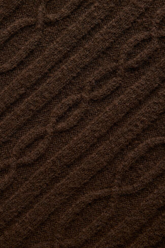 ألو يوجا كابل محبوك بأكمام طويلة وينتر بليس ذات ياقة مدورة - إسبريسو in Kuwait