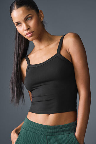 Alo Yoga Alosoft Sweet Talker Tank - Black in Saudi Arabia