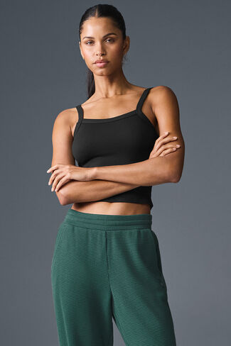 Alo Yoga Alosoft Sweet Talker Tank - Black in Saudi Arabia